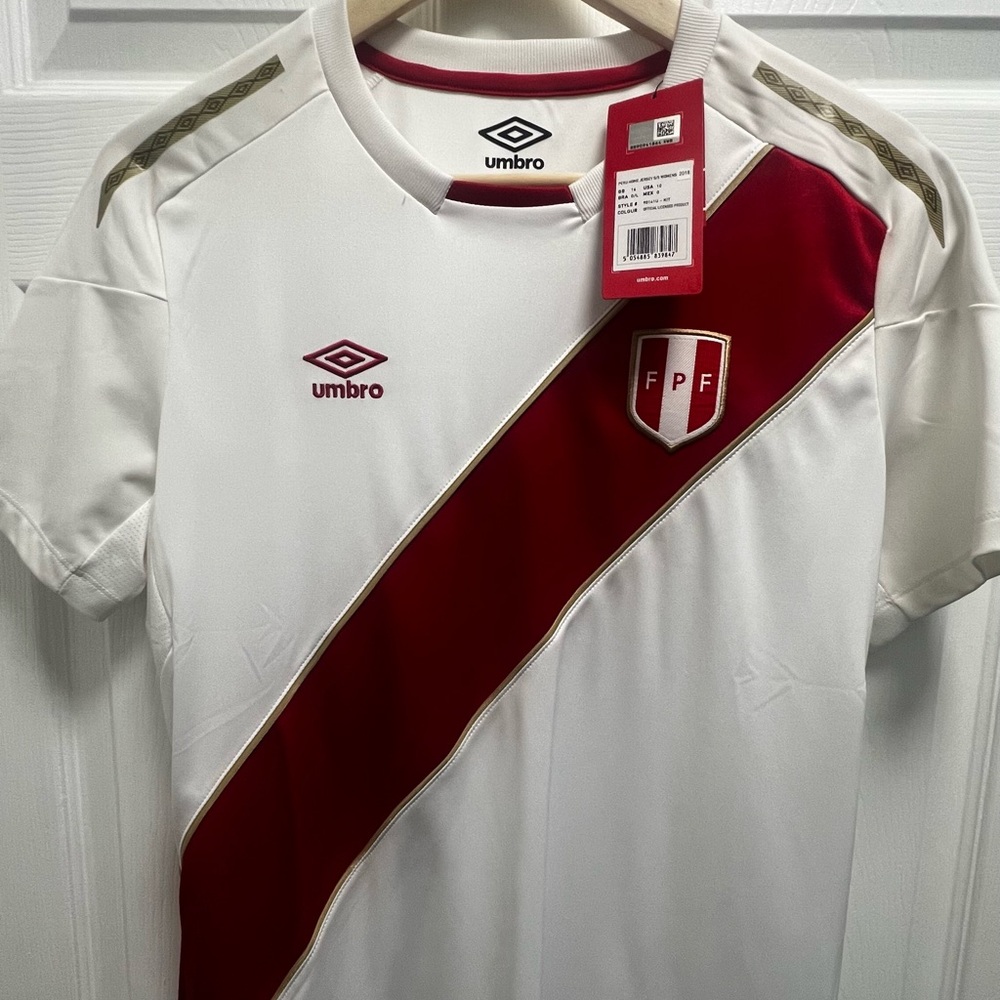 Umbro Women's White and Red Jersey